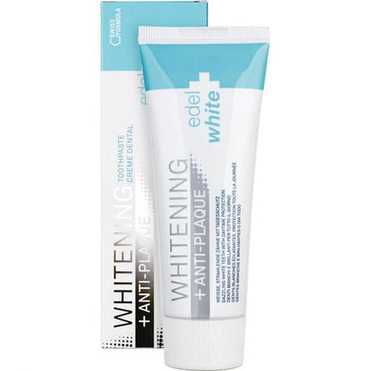 2er Set edel+white Zahnpasta Whitening + Anti-Plaque je 75ml Tagesschutz Zähne
