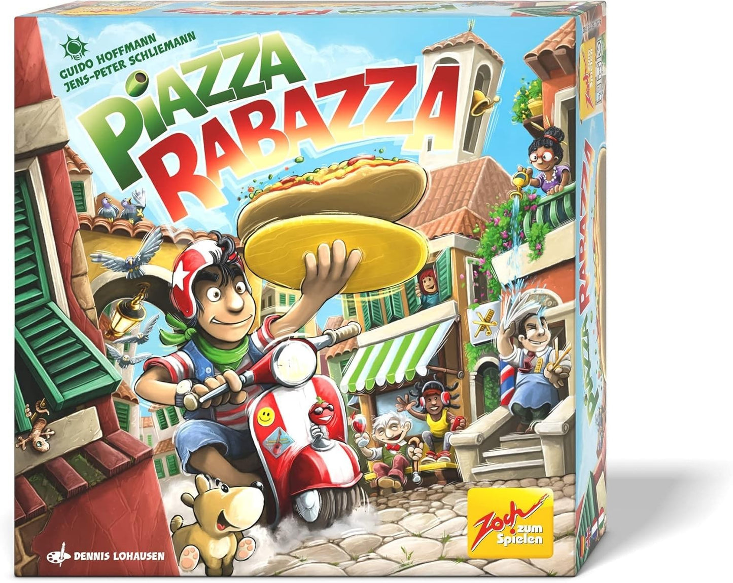 Piazza Rabazza Geschicklichkeitsspiel Pizzaspiel Gesellschaftsspiel Zoch