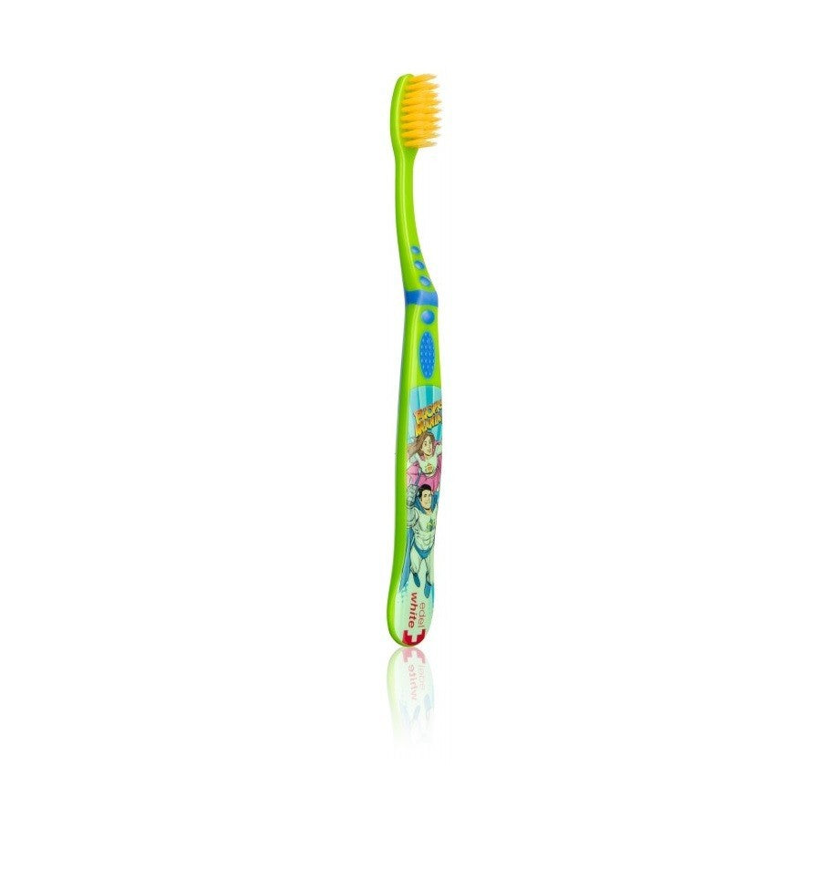 edel+white Kinderzahnbürste Grün Ultrasoft+ Zahnbürste Kinder Bionic Mania