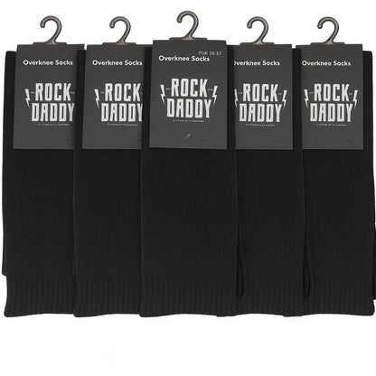 5er Pack Overknee Socken Schwarz Strümpfe Größe 39-42 Overknees Kniestrümpfe