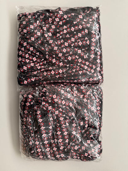 100 Paar Schnürsenkel Schwarz/Rot/Weiß Raute Totenkopf Flachsenkel Sportschuhe