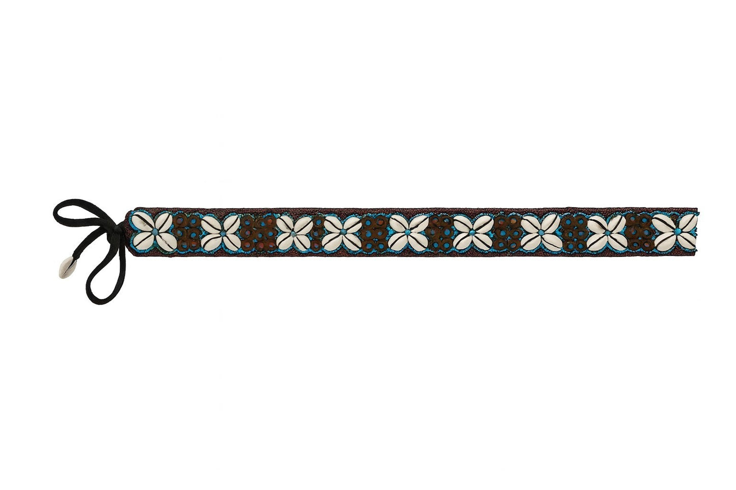 Muschelgürtel Braun / Blau Damengürtel Taillen-, Hüftgürtel Muschel Ibiza Boho