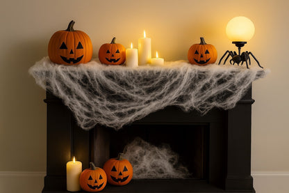 Spinnennetz Weiß 700g Netz Halloween Party Dekoration Spinnenweben Grusel Horror