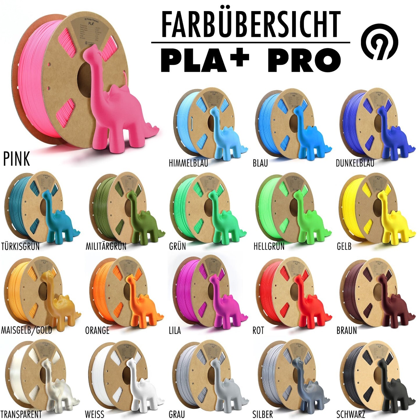 PLA + plus 3D Filament Pink 1kg einhorn präzise druckbar Hochwertig Drucker rosa