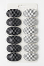 12er Set Haarspangen Schwarz/Weiß Gepunktet Rockabilly Accessoires Mode Damen