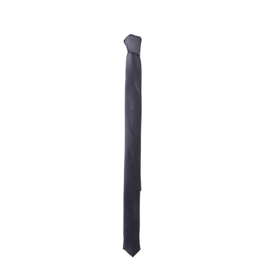 Krawatte Schwarz Schmal Accessoires Mode Herren Satinoptik Business Büro Alltag