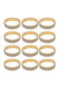 12er Set Armbänder Gold Glitzer Armreif Schmuck Elastisch Geschenk Modeschmuck