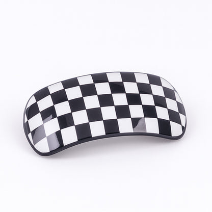 12er Set Haarspangen Kariert Schwarz/Weiß Retro Karo Rockabilly Accessoires Mode