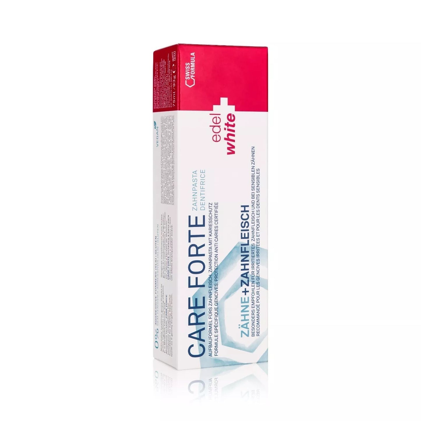 2er Set edel+white Care Forte Zahnpasta je 75ml Zähne Zahnfleisch Kariesschutz