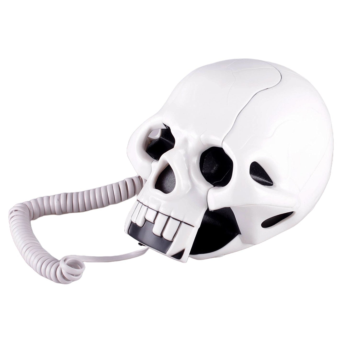 Telefon Vampir Totenkopf Skull Weiß Telephone Festnetz Schnurgebunden Festnetztelefon