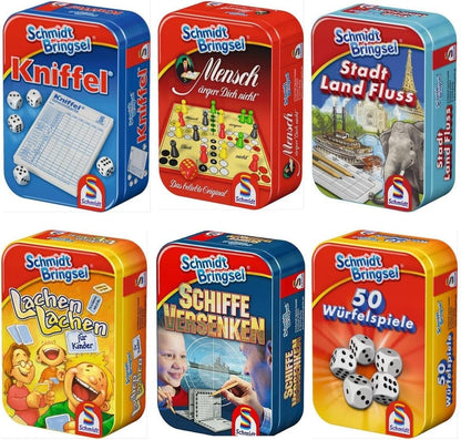 6er Set Schmidt Bringsel Spiele Seeschlacht/Lachen Lachen/Stadt,Land,Fluss uvm.