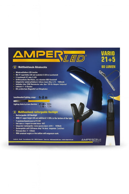 1x Multifunktionale Akkuleuchte Amper LED Outdoor Lampe Arbeitsleuchte Werkstatt