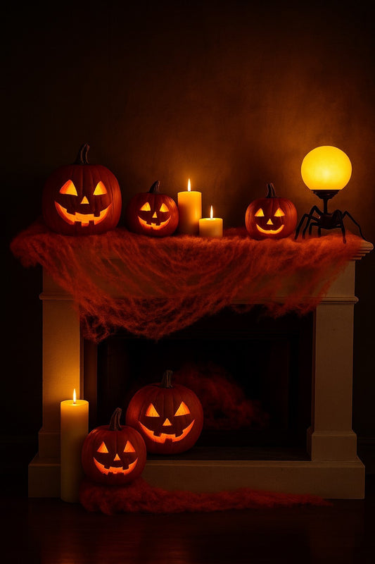 Spinnennetz Orange 700g Netz Halloween Party Dekoration Spinnenweben Grusel