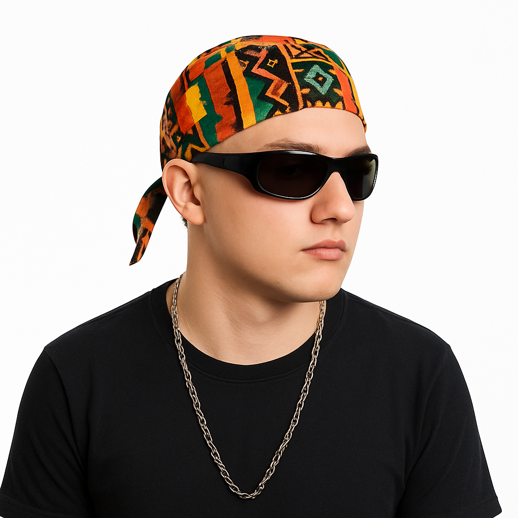 3er Set Bandana Kopftuchs Kopftuch Tuch Biker Rocker Unisex Stirnband Accessoire Freizeit