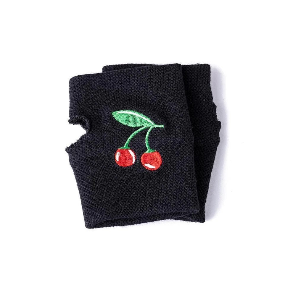 Aktion 24x Fingerlose Handschuhe mit Kirschen Festival Rockabilly Großhandel