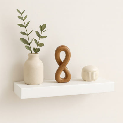 Wandregal 38x20x3 cm Weiß Hochglanz Regal Wandboard Schweberegal modern Design