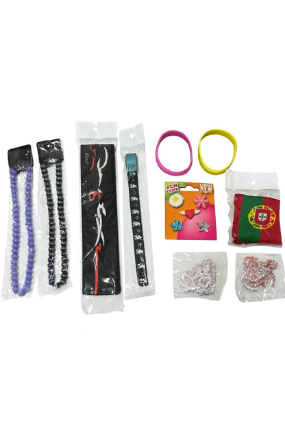 Karnevals-Box 350 teilig Wurfmaterial Schmuck Textil Fasching Umzug Partyartikel