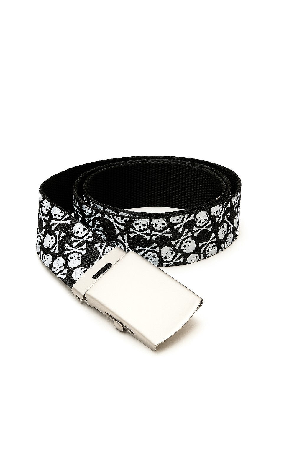 Gürtel Belt Schwarz Weiß Totenköpfe Hüftgürtel Jeansgürtel Rockabilly Biker Punk Rock