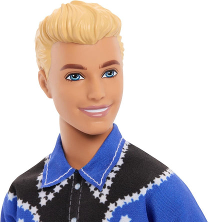 Mattel DWK44 / HRH25 Barbie Fashionistas Ken Puppe mit Westernhemd und Stiefel