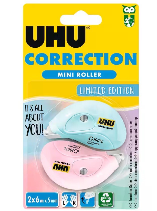 UHU LimitedEdition Set Korrekturroller Klebestift Klebestick Schule Büro basteln