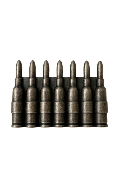 2er Set Gürtelschnalle Schlagring & Patronen Schnalle Gürtel Gürtelschließe