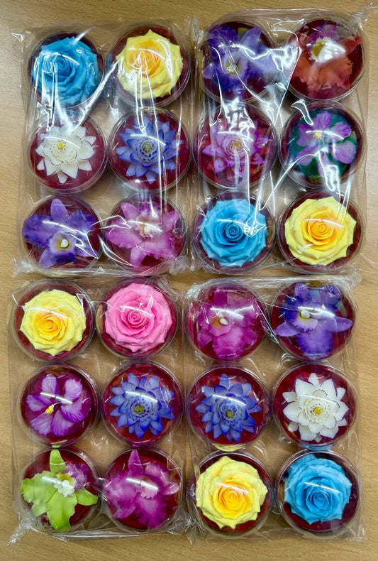 Karton mit min. 24 Blumenseifen Rund Groß Restposten Posten A Ware Aktion TOP