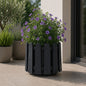 5x Blumentöpfe Anthrazit Ø 19,0 x 18,0 cm - 2,6 L Pflanztopf Übertopf Blumentopf
