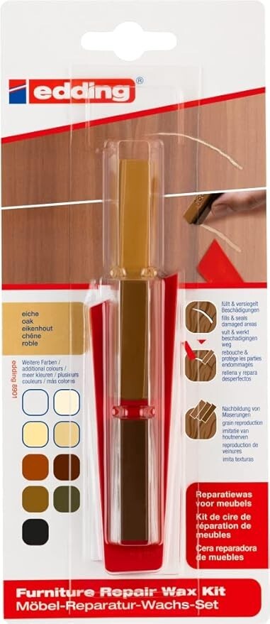 Edding Möbel Reparatur Wachs 3er Set Eiche Auffüllen Ausbessern Kratzer Holz