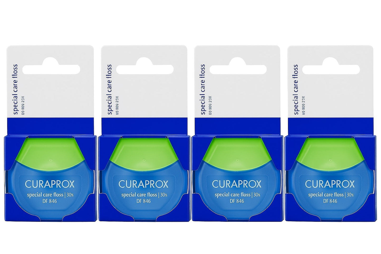 4er Set Curaprox DF846 Special Care Zahnseide für Zahnspangen Implantate &Kronen