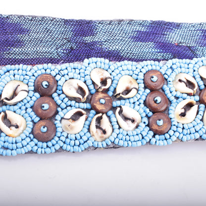 Muschelgürtel Blau Damengürtel Taillen-, Hüftgürtel Boho Hippie Ibiza Muscheln
