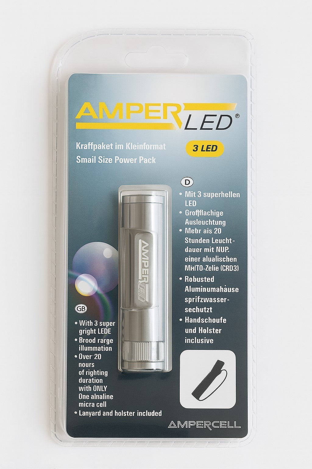 1 Taschenlampe Amper LED Uranus Mini 3LED Outdoor Lampen Minitaschenlampe Licht