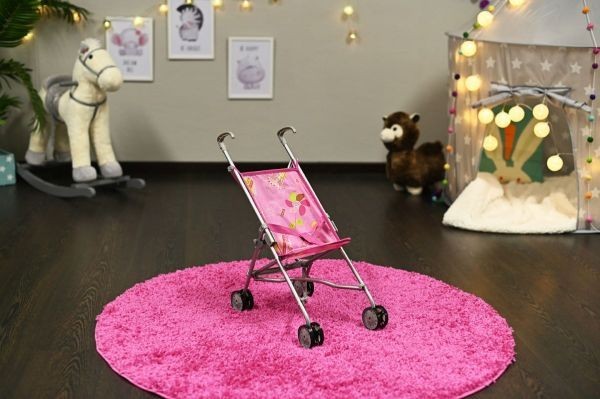 Knorrtoys 12608 Puppenbuggy Pink Little Princess Puppenwagen Faltbar 42x27x55cm