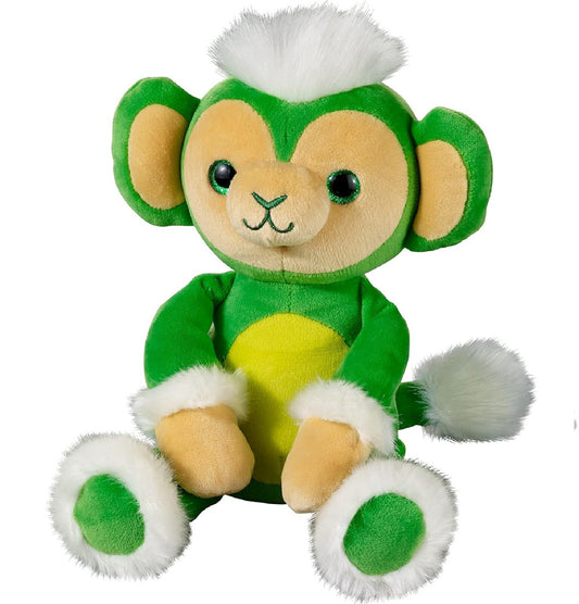 Bauer Spielwaren  Blickfänger - Plüschtier Glitzer Affe grün Stofftier