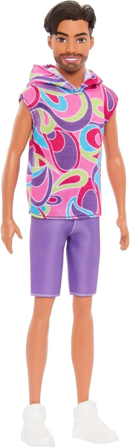 Mattel DWK44 / HRH26 Barbie Fashionistas Ken Puppe Totally Hair Look mit Bart