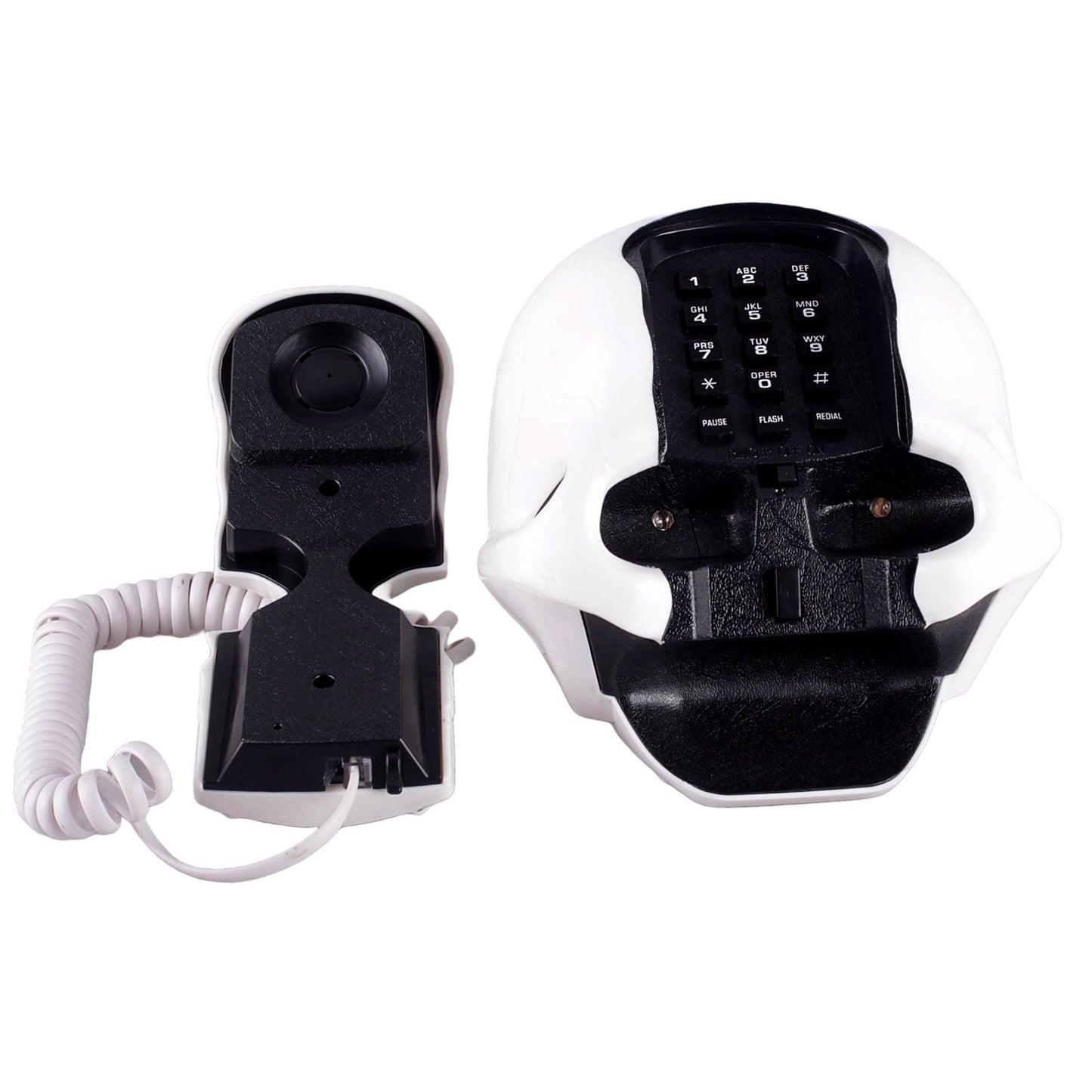 Telefon Vampir Totenkopf Skull Weiß Telephone Festnetz Schnurgebunden Festnetztelefon