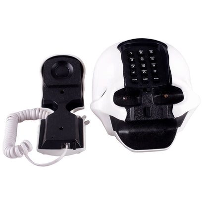 Telefon Vampir Totenkopf Skull Weiß Telephone Festnetz Schnurgebunden Festnetztelefon