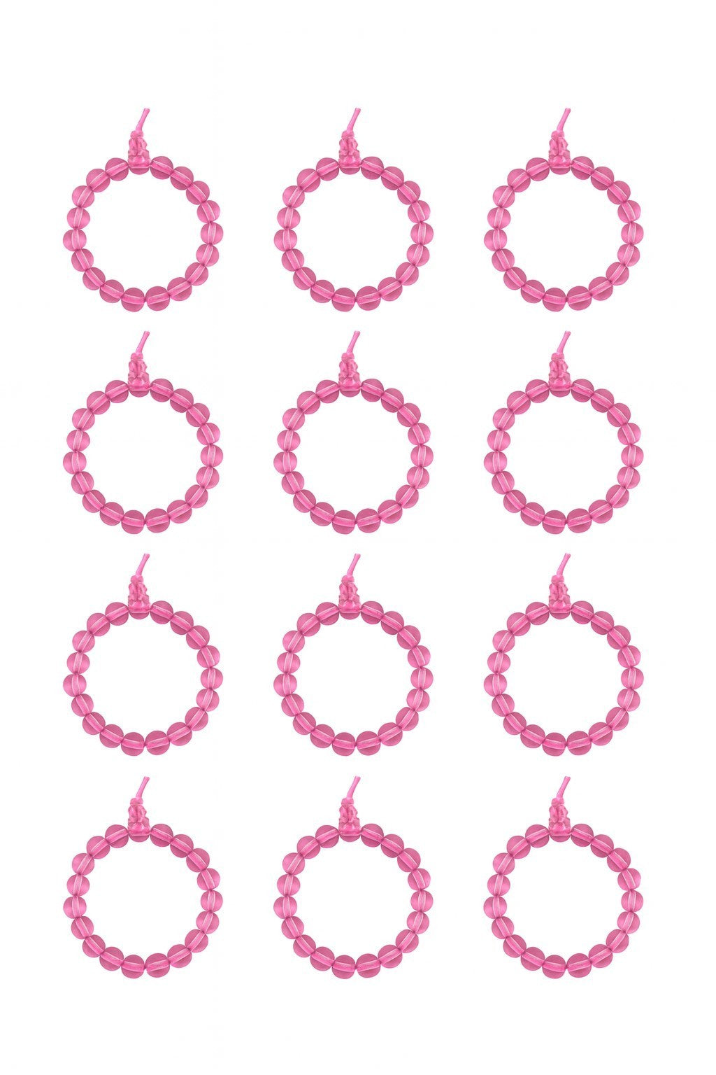 12er Set Armbänder Rosa Perlen Armreif Schmuck Perlenarmband Elastisch Geschenk