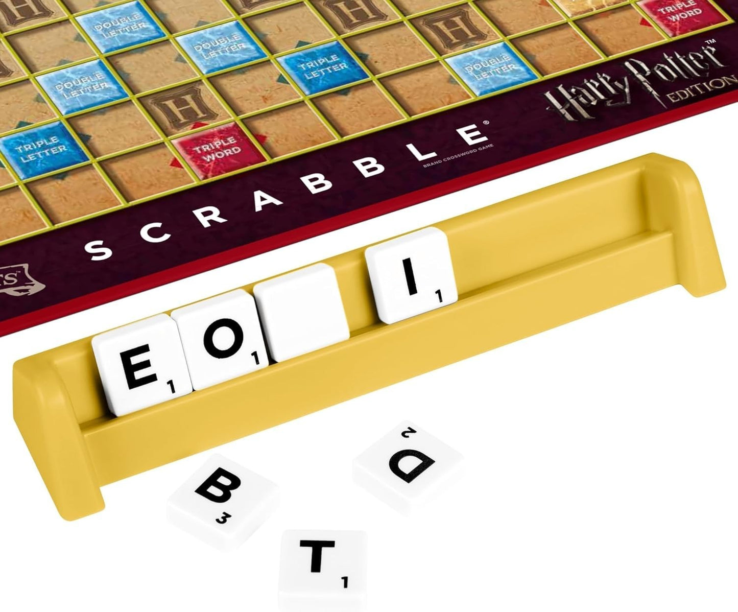 Mattel GMG29 Harry Potter Scrabble Wortspiel in Deutsch Brettspiel Familienspiel