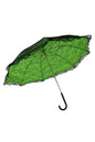 Regenschirm Grün / Schwarz mit Spitze Rüschen Schirm Sonnenschirm Regen Gothic