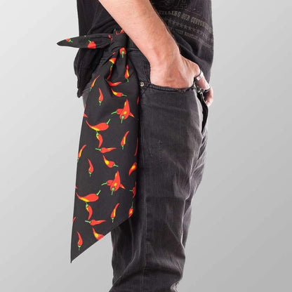 Bandana Kopftuch Halstuch Schwarz Hot Chili Accessoire Freizeit Tuch Biker Chilischote