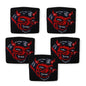 5er Set Fingerschweißband Schwarz Teufel Schweißband für Finger Fingersleeve