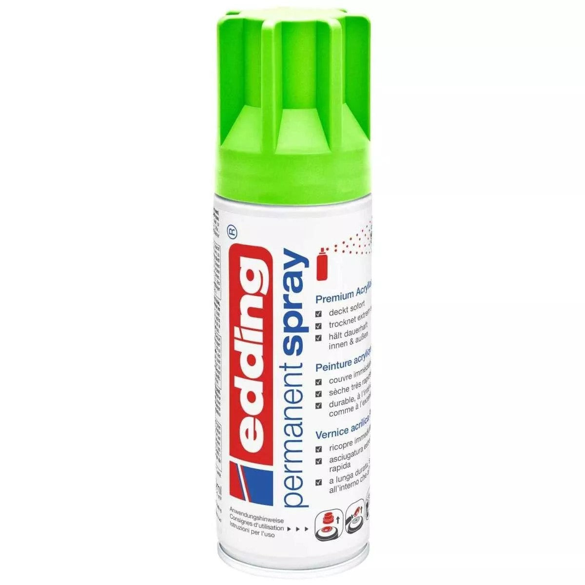 Edding Permanent Spray Neon Green Premium Acryllack Spraydose Farblack Neongrün