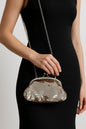 Handtasche Silber/Gold mit Pailletten Abendtasche Clutch Elegant Umhängtasche