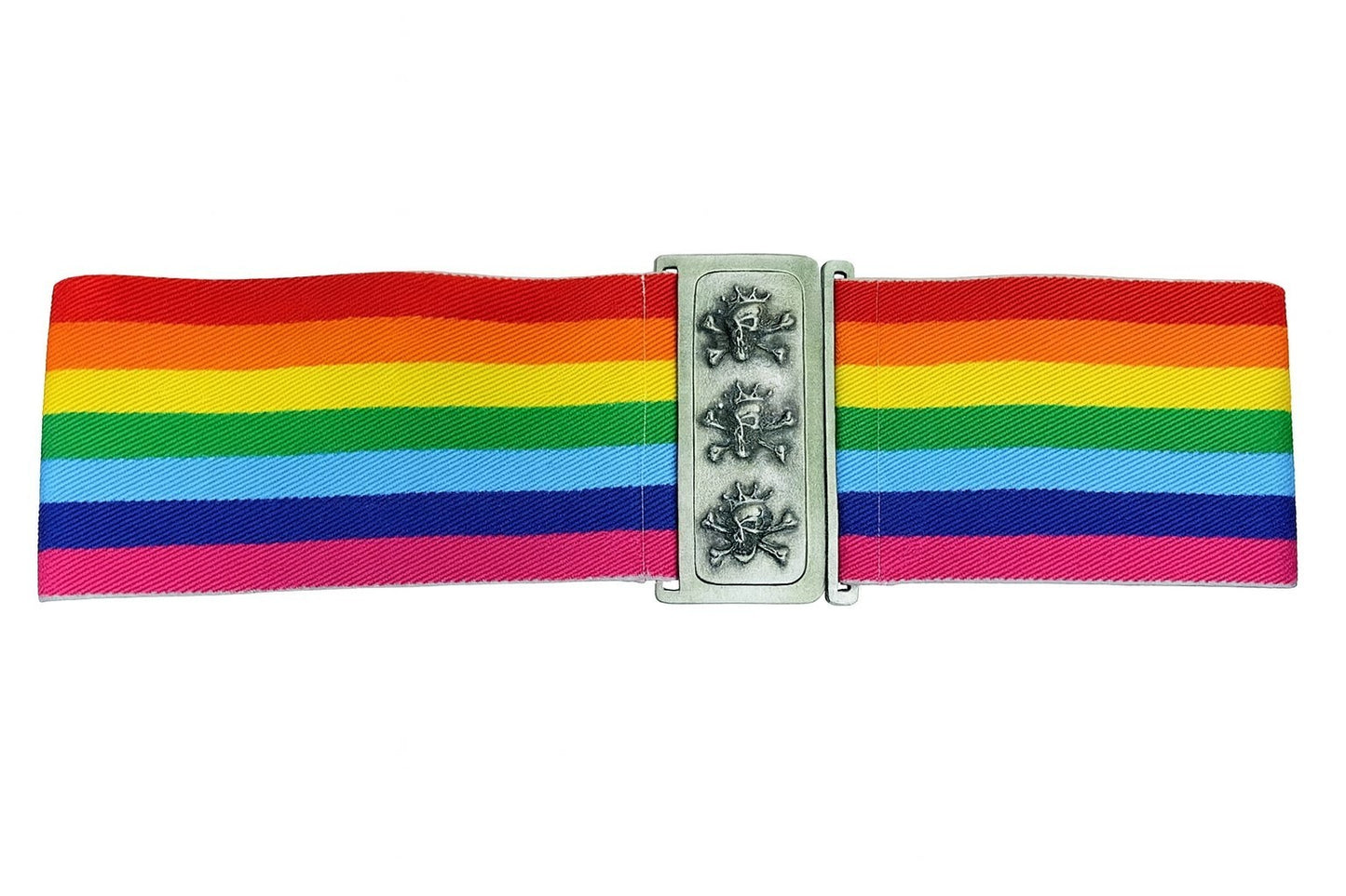 Stretch Gürtel Belt Regenbogen Pride Bunt Taillengürtel Retro Vintage Mode Accessoire
