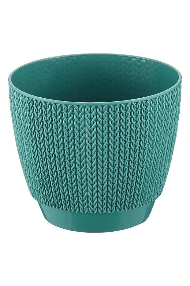 5x Blumentöpfe Grün Ø 21,6 x 19,2 cm - 5 L Pflanztopf Übertopf Blumentopf Topf