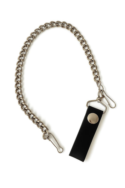 Geldbeutelkette mit Lederschlaufe Panzerkette Schlüsselkette Gürtel Beltkette Kette