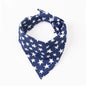 Bandana Kopftuch Halstuch Blau mit Weißen Sternen Accessoire Freizeit Tuch Baumwolle