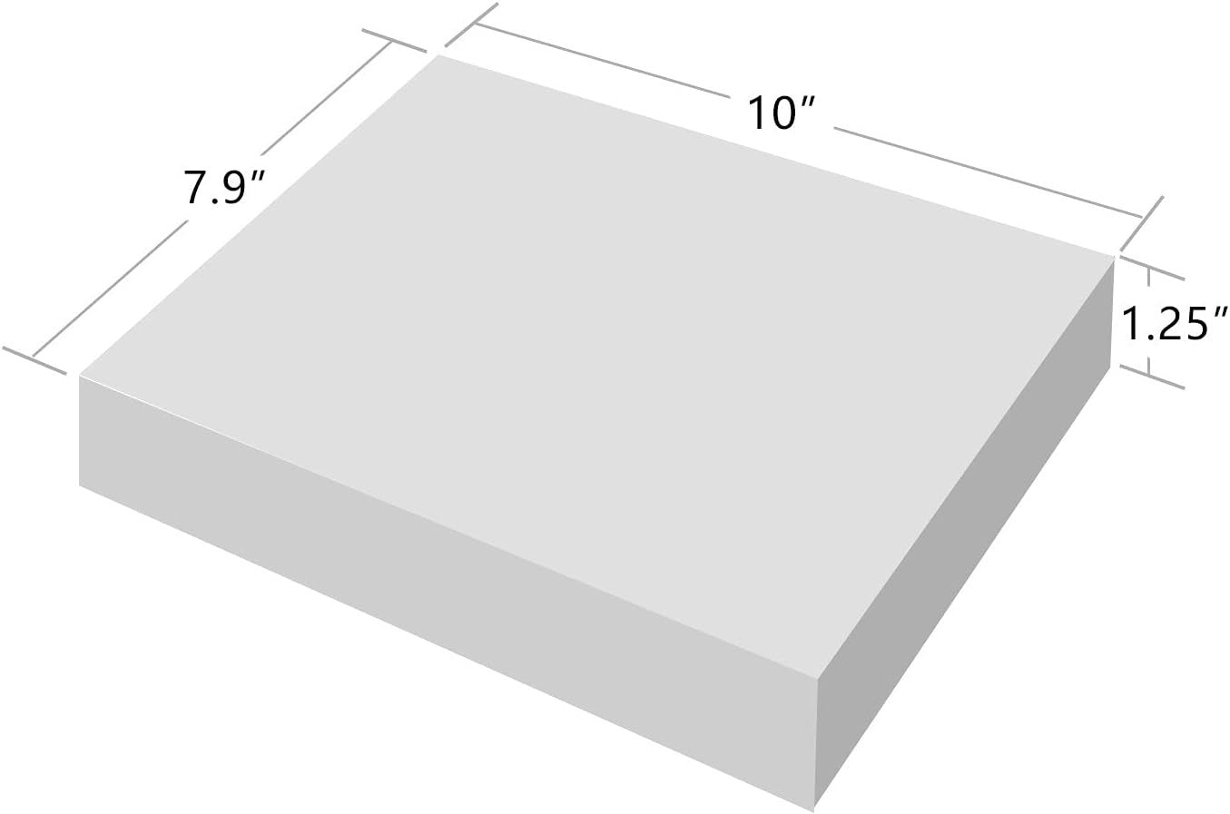 2x Wandregal 25x20x3 cm Weiß Hochglanz Regal Wandboard Schweberegal Set Deko