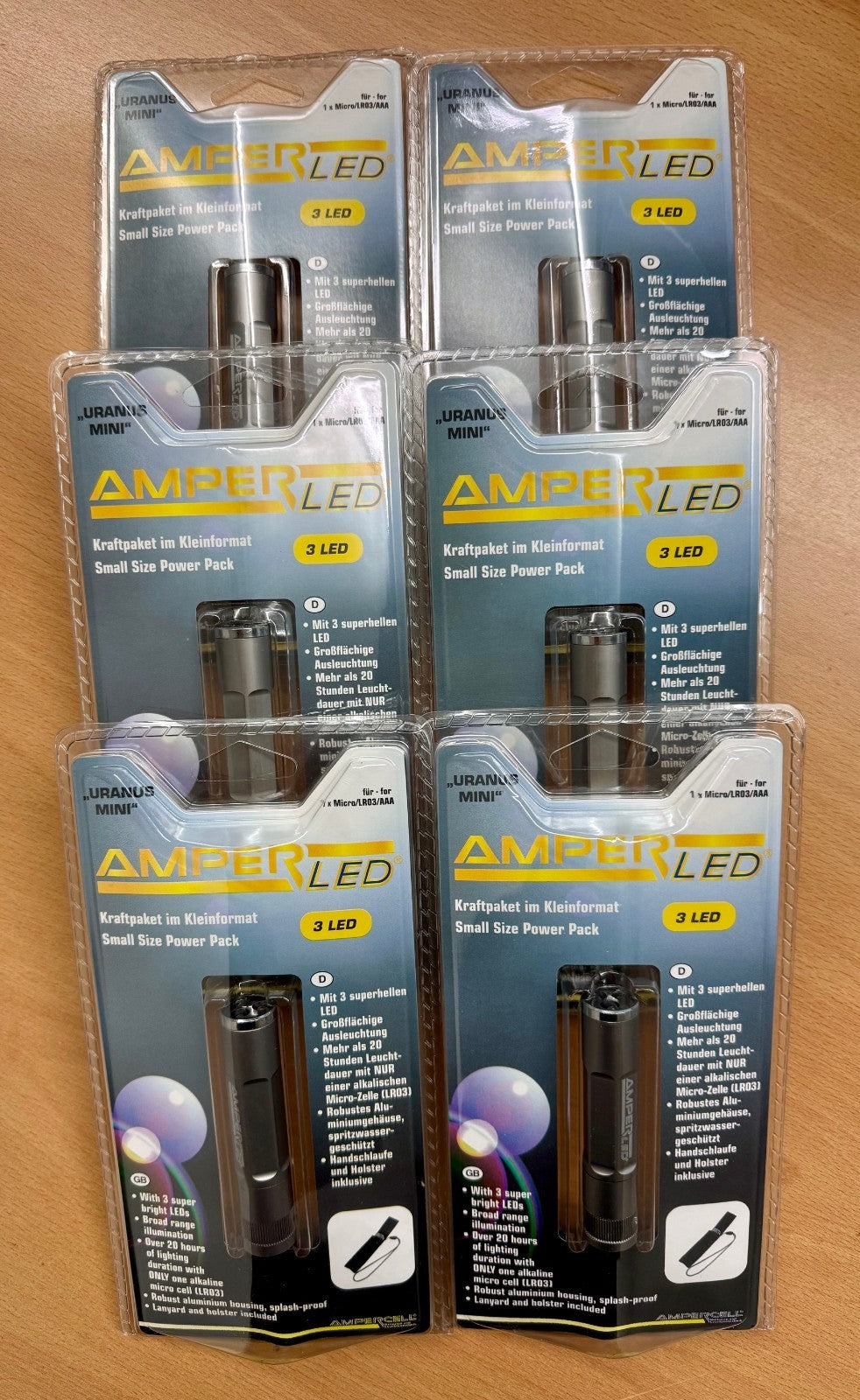 Karton mit min. 6 Taschenlampen Uranus Mini Restposten Posten A Ware Aktion Top
