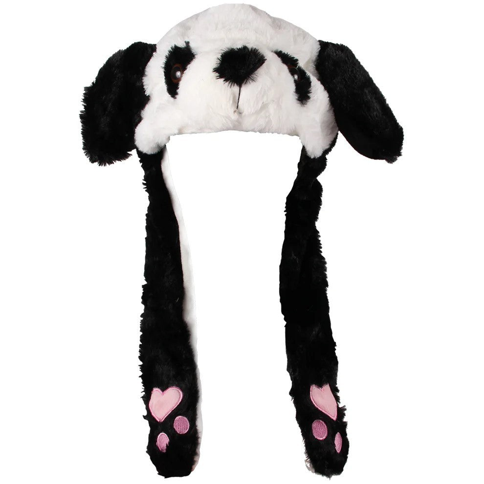 3er Set LED Licht Mütze Einhorn / Katze / Panda Wackelohr Plüsch Bewegliche Ohren